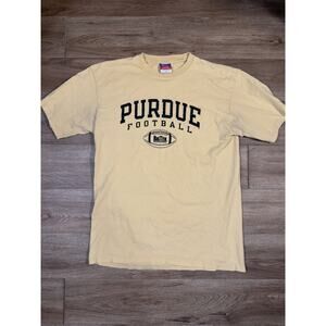 Mens Vintage Yellow Champion Purdue Football T Shirt Size M